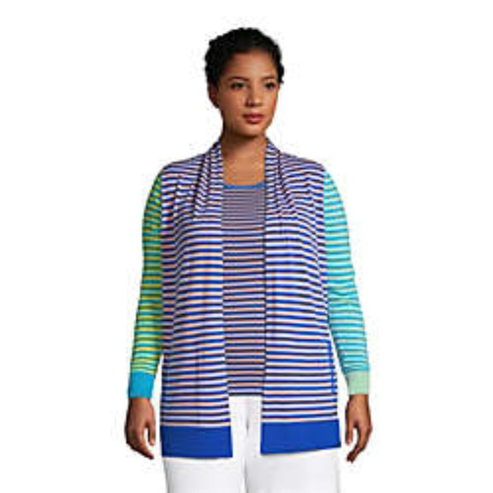 Lands End Fine Gauge Cardigan 2XL